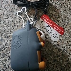 NWT Bath & Body Works PocketBac Holder with Dog Leash Waste Bags, Carabiner RARE